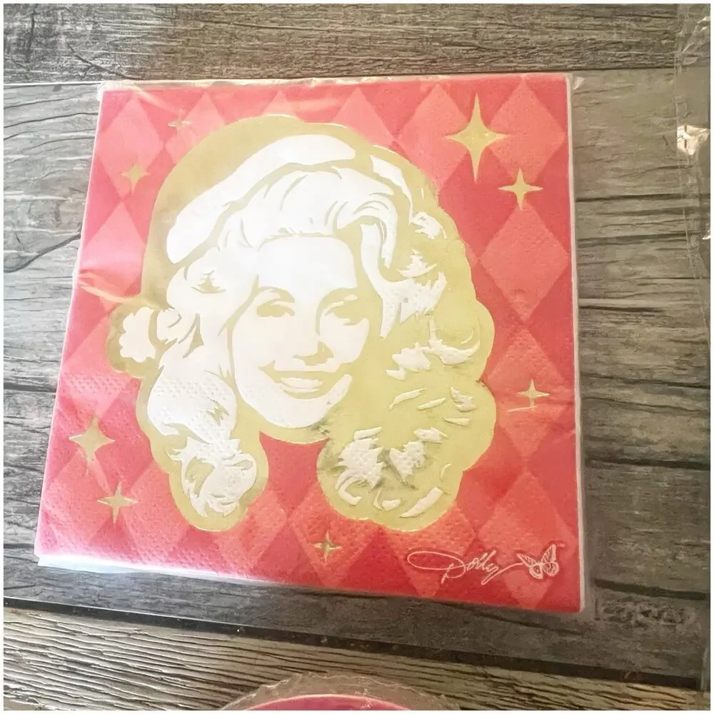 Dolly Parton Coasters , Napkins , Dish Towels Rooster Logo Bundle New